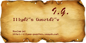 Illyés Gusztáv névjegykártya